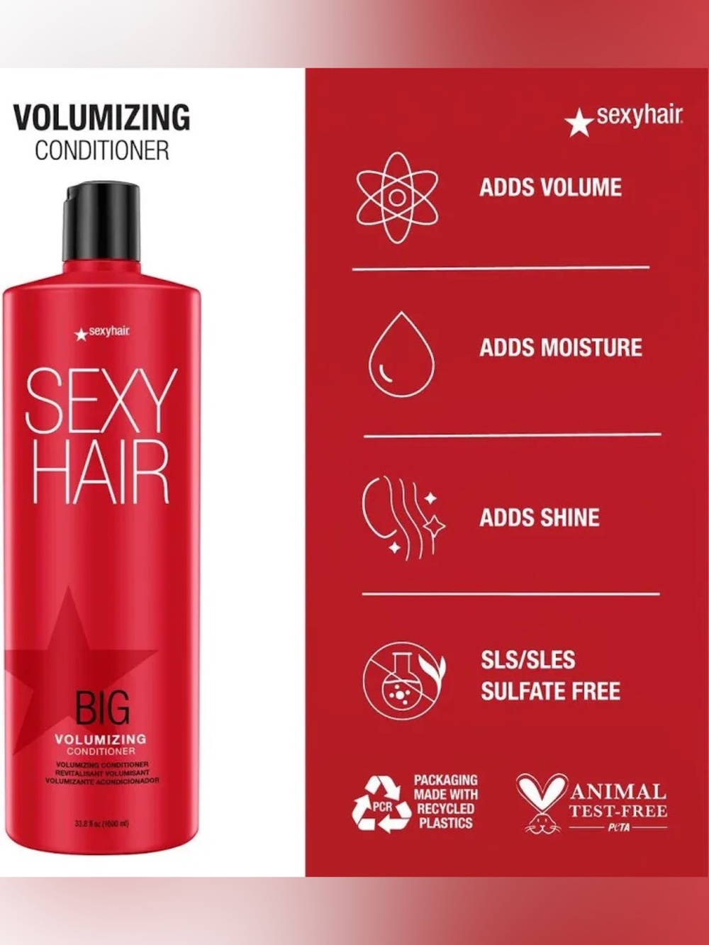 Sexy Hair Big Volumizing Conditioner 33.8 fl oz